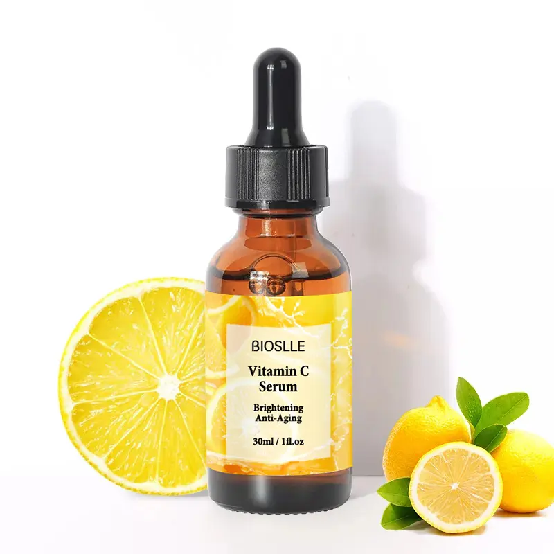 Hot Verkoop Oem Groothandel Private Label 30Ml Gezichtsverzorging Serum Echte Huid Whitening Natuurlijke 20% Vitamine C Serum