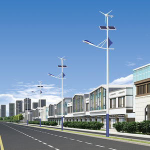 Farola híbrida solar y eólica LED de 6m 8m, alimentada por energía eólica y solar para zonas rurales nuevas - Product Image 3