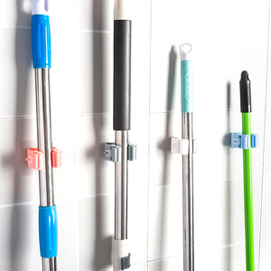 <b>Mop</b> Broom Holder <b>Wall</b> Mounted <b>Mop</b> Holder Household Adhesive Storage Broom Hanger <b>Mop</b> Hook Racks Kitchen Bathroom - Product Image 6