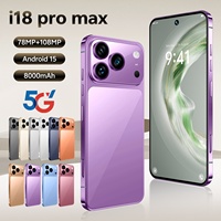 Nouveau Téléphone 2026 18 Pro Max Vente en Gros Original Débloqué 5G LTE Smartphone HD 6.9" 144Hz Batterie 8000mAh MTK Dimensity