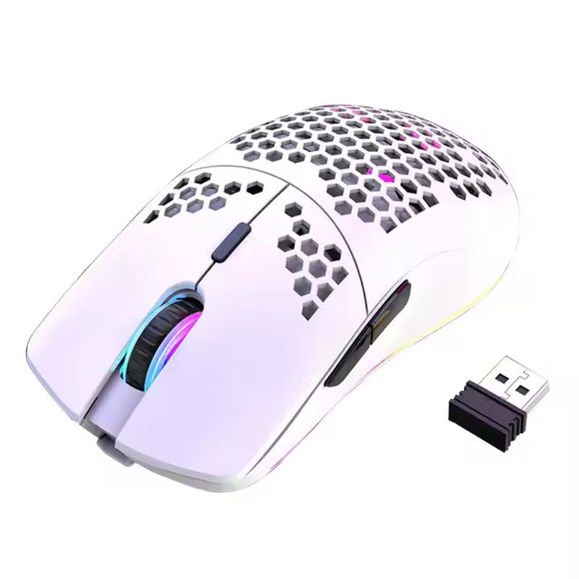 Wholesale Colorful RGB Luminous Computer Wireless RGB Gaming Mouse Rechargeable Office Lightweight Custom Logo