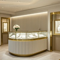 Vitrine de présentation de montres et bijoux de luxe haut de gamme en bois et verre, écologique, recyclable, pour comptoir et kiosque