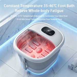 Bañera de Masaje Plegable con Calor <span class=keywords><strong>para</strong></span> Pies, con Rodillos de Masaje Giratorios, Cubeta Portátil <span class=keywords><strong>para</strong></span> Remojar y Masajear los Pies <span class=keywords><strong>para</strong></span> Uso Diario en el Hogar - Product Image 3