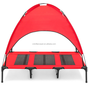 Elevated Portable Dog Cot Cooling <strong>Pet</strong> <strong>Bed</strong> With Canopy Shade - Product Image 6