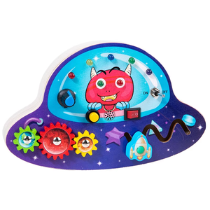 Tablero ocupado de madera Natural de colores personalizados de fábrica, Juguetes sensoriales Montessori para bebés de 5 a 7 años, Juguetes sensoriales Montessori - Product Image 4