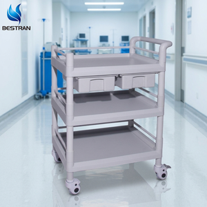 Chariot utilitaire Bestran BT-UY018 en ABS, économique, pour hôpital, chariot médical d'urgence avec tiroirs - Product Image 1