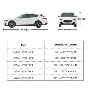 थोक उच्च गुणवत्ता निविड़ अंधकार कार कवर कस्टम लोगो यूनिवर्सल आउटडोर कार कवर के लिए एसयूवी - Product Image 6