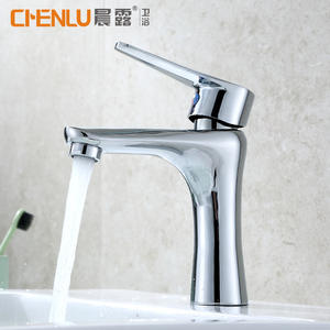 Robinet de lavabo moderne en cuivre, à poignée unique, à trou unique, à poser sur le comptoir, pour lavabos sous plan en salle de bain - Product Image 4