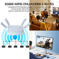 Routeur WIFI6 ONU 2.4G+5G WIFI 4GE+2USB ONT XPON AX3000 Équipement Fibre Optique ONT ONU
