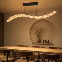 Luminaire suspendu en acrylique JACKSUN pour salle à manger, nouveau modèle 120 cm, style moderne et luxueux, éclairage de salle à manger 30W, éclairage décoratif