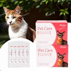 Hot-selling Cinco-em-um Pet Disease Detection <span class=keywords><strong>Card</strong></span> Panleucopenia Felina/Corona/Calicivírus/Herpesvírus Tipo 1/Antígeno <span class=keywords><strong>TOXO</strong></span> - Product Image 1