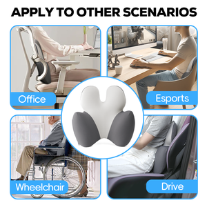 Comfort Draagbare Pijnstilling Orthopedisch Traagschuim Lumbale Kussen Ergonomische Rugsteun Kussen Voor Bureaustoel - Product Image 6