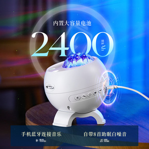 Auroral Starry Sky Projector Moon Shape LED Night Light <b>Remote</b> Control USB Powered Bedroom Decor - Product Image 4