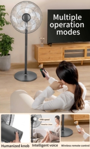 Ventilateur vertical de 13 à 17,9 pouces avec télécommande sans fil, oscillation, hauteur réglable et minuterie, moteur sans balais pour la maison - Product Image 6