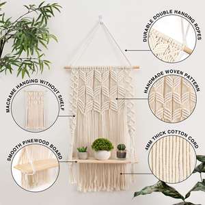 Vente à bas prix Promotion Stock fait à la main en macramé étagère Boho plante cintre macramé tenture <span class=keywords><strong>murale</strong></span> <span class=keywords><strong>tapisserie</strong></span> pour la décoration <span class=keywords><strong>murale</strong></span> de la maison - Product Image 6