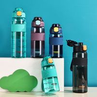 Botella de Agua Deportiva de Plástico Ecológica de 32 oz, No Tóxica, Libre de BPA, Tapa Antiderrames con Sistema de Apertura con un Clic
