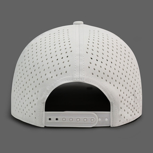 Casquettes et chapeaux athlétiques noirs pour hommes, personnalisables avec logo, performance, 5 panneaux, imperméables, perforées au laser, style trucker, golf, snapback - Product Image 5