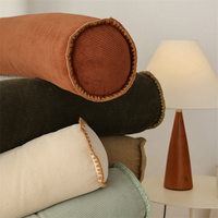 Coussin décoratif pour la maison canapé salon décor jouet coussin velours côtelé coussin cylindrique oreiller