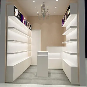 Muebles personalizados para exhibición de cosméticos, tienda de estudio de maquillaje profesional, suministro directo de fábrica