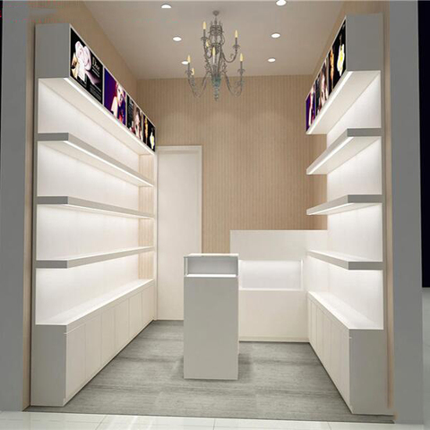 Customizable Wooden Display Counter Table for Cell Phone Shop