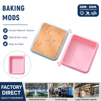 Moule à gâteau carré en silicone alimentaire antiadhésif, résistant aux hautes températures, lavable, pour cuisson, en forme de plante