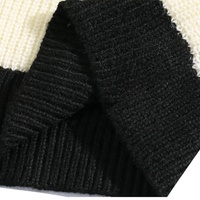 Pull en tricot à col rond 100% coton pour hommes, pull à rayures, design surdimensionné, anti-rides et respirant pour l'hiver