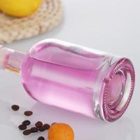 Bouteille en verre cristallin vide de 100 ml, 200 ml, 375 ml, 750 ml, 1000 ml avec bouchon en liège pour gin, whisky, cocktail, vin, vodka