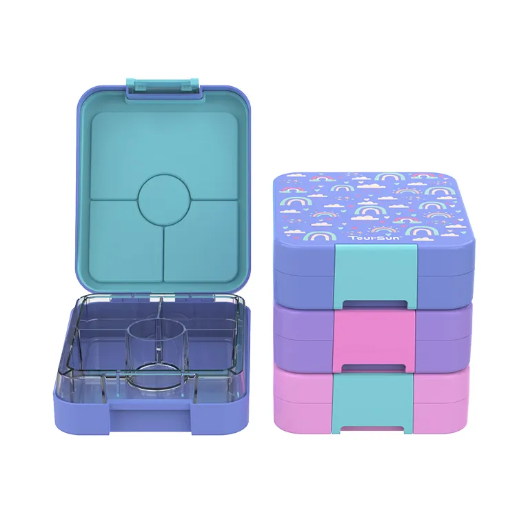 Aohea Loncheas BPA Free Kids Children Bento Box Food Garde 4 Compartment  Picnic Kids Bento Box - China Lunch Box and Bento Box price