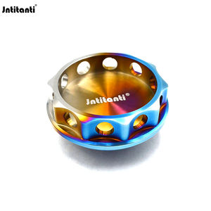 Новая высококачественная крышка масляного бака двигателя Jntitanti из титана Gr.5, размер M35, цвет синий с эффектом обжига, обработанная на ЧПУ, для гоночных автомобилей - Product Image 2