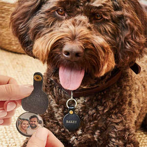 LLavero personalizado de bendición de la paz y juego de etiquetas de perro, llavero con nombre de cuero para llaveros y mosquetones promocionales - Product Image 6