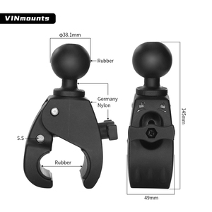 Aluminum Tough Claw 1.5 Inch Ball Mount Clamp Compatible with RAM Mounts C Size 1.5'' Ball Double Socket Arm for <b>Tablet</b> Mounting - Product Image 4