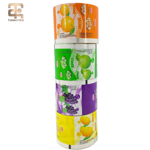 Film d'emballage en rouleau PET+PE imprimé par gravure avec poignée thermoscellable en matériaux recyclés pour l'emballage alimentaire, le lait et la gelée - Product Image 5