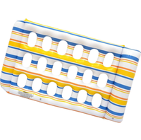 Hamac aquatique gonflable rayé pliable en maille pour adultes, idéal pour la plage, la piscine et les fêtes