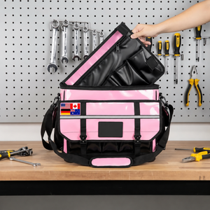 Customizable Reflective Stripe Heavy Duty Vinyl Tarpaulin PVC Shoulder Tool Bag - Product Image 4