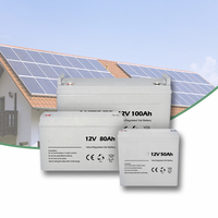 Batterie au plomb-acide GEL Elege 100AH certifiée CE, borne en cuivre, stockage d'énergie solaire pour bateaux et appareils électroménagers