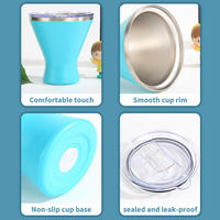 Prix d'usine en gros – Nouveau gobelet à vin isotherme à double paroi en acier inoxydable 18/8 de 10 oz, modèle 2026 – Tasse à martini