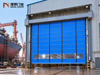 Porte à empilage rapide en PVC industriel avec fenêtres transparentes pour entrepôt et usine