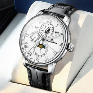 Orologio da Uomo alla Moda, Nuovo Prodotto con Calendario a Tre Quadranti e <span class=keywords><strong>Stelle</strong></span> e Luna sul Quadrante Frontale - Product Image 3