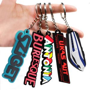 Personnalisé logo personnalisé imprimé pvc caoutchouc <span class=keywords><strong>anima</strong></span> mignon ours rose cochon dessin animé anime 3d porte-clés cochon porte-clés - Product Image 2