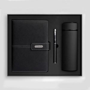 New Business Luxury Diary Bottle Customizable Pu Leather <b>A5</b> <b>Notebook</b> Gift Set With Pen and Thermal Mug - Product Image 2