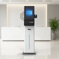 Kiosque d'auto-enregistrement personnalisable pour hôtel, kiosque de libre-service avec lecteur de passeport et imprimante thermique