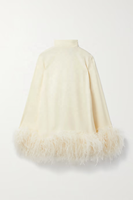FY nouveauté mode formelle élégante fête col haut crêpe tissu noir à manches longues soirée Mini robe pour les femmes