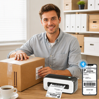 Imprimante d'étiquettes d'expédition sans fil Phomemo PM246S 4x6 pour les petites entreprises, la logistique d'expédition, l'envoi postal, la livraison express
