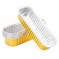 Fabricant de boîtes à lunch rectangulaires en aluminium, vente en gros, Guangdong, moule à gâteau jetable de 200 ml pour four domestique