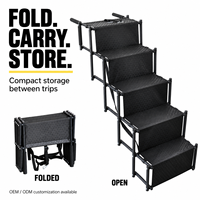 Rampe pour chien pour camping-car et hayon de pick-up, escalier pour animaux à 5 marches avec marches larges pour grands chiens âgés, camping, voyage, OEM, ODM