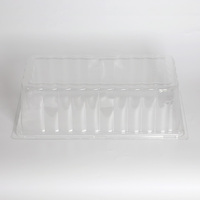 Grande boîte à gâteau rectangulaire transparente dorée en PET avec matériaux recyclés, logo personnalisé pour l'emballage alimentaire et les pain grillé aux raisins