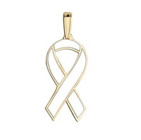Yiwu Aceon ruban de sensibilisation en acier inoxydable couleur or émail coloré femmes Cancer du sein alarme pendentif de charme