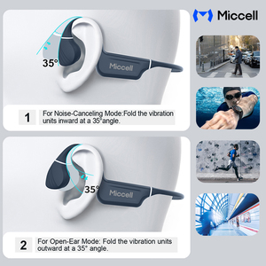 Casque audio sans fil à conduction osseuse Miccell avec étanchéité IPX8 et conception ouverte pour les sports de plein air et les coureurs - Product Image 5