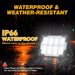 Projecteur LED solaire rechargeable 120W, portable, étanche IP65/66, pour extérieur, paysage et travaux - Product Image 5