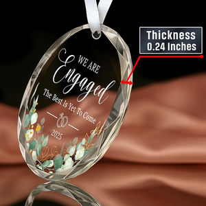 Decorazione Natalizia da Appendere Palline di Natale Rotonde in Vetro da 80mm Personalizzate Piatte e Neutre con Stampa UV per Albero di Natale - Product Image 4